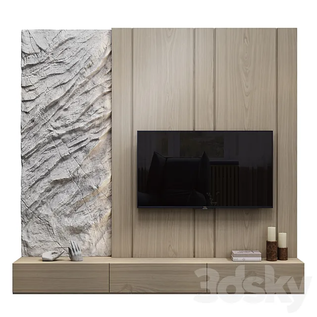 Modern TV wall 05 3ds Max