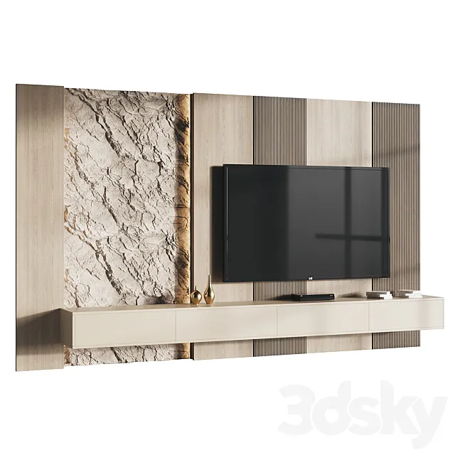 Modern TV Wall 11 3dsMax Model