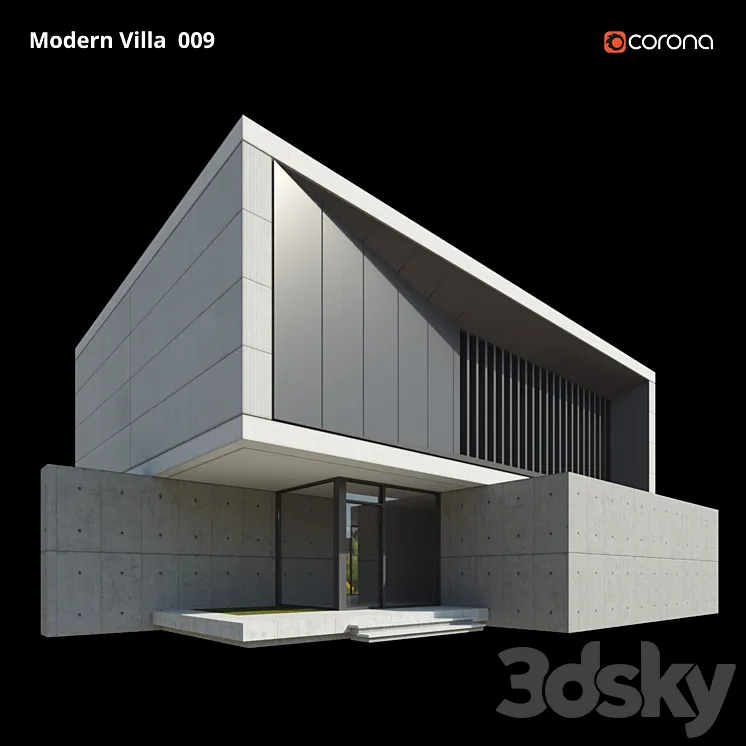 Modern Villa Design 009 G + 2 3DS Max
