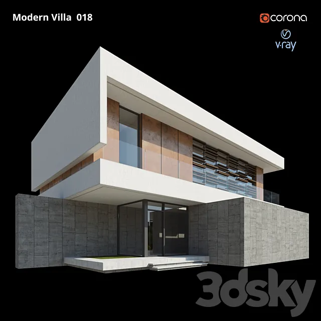 Modern Villa Design 018 3DS Max Model