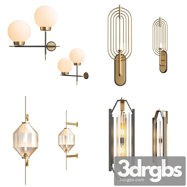 Modern wall lamps collection 3dsmax Download