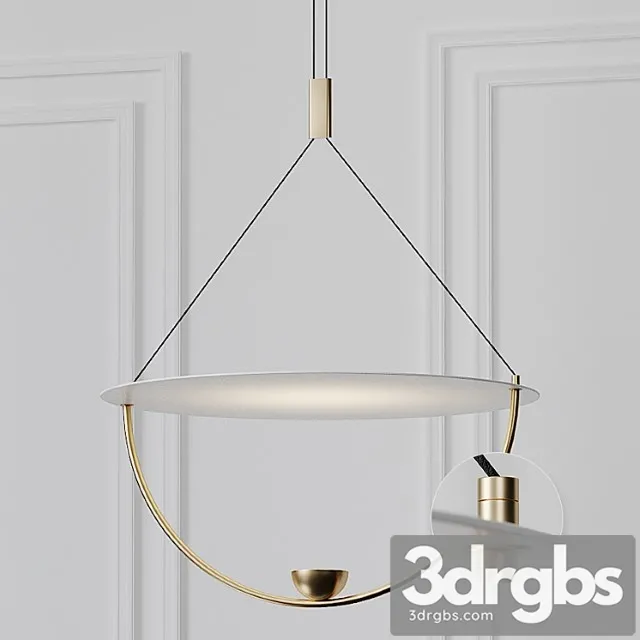 Modern white 16 inch led pendant chandelier on-off 3dsmax Download