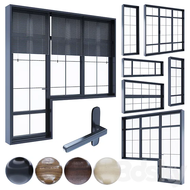 Modern windows 3 3DS Max Model