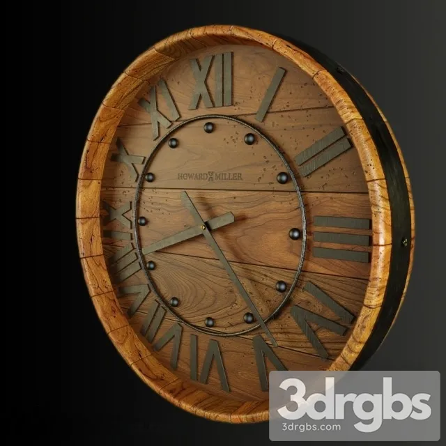 Modern Wood Clock 3dsmax Download