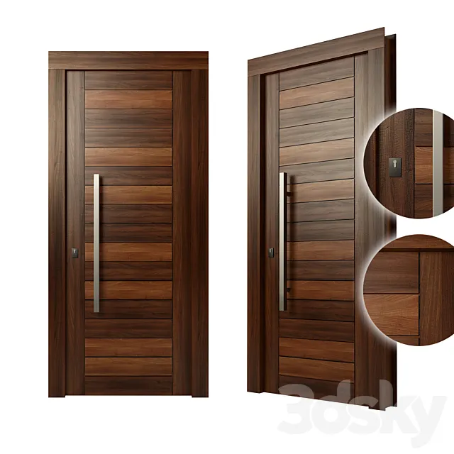 Modern wood door 3DS Max Model