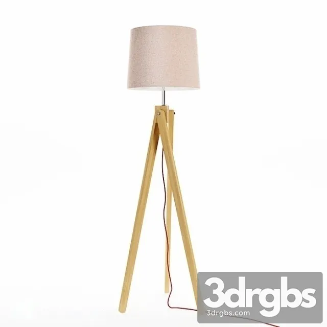 Modern Wooden Floor Lamp 3dsmax Download