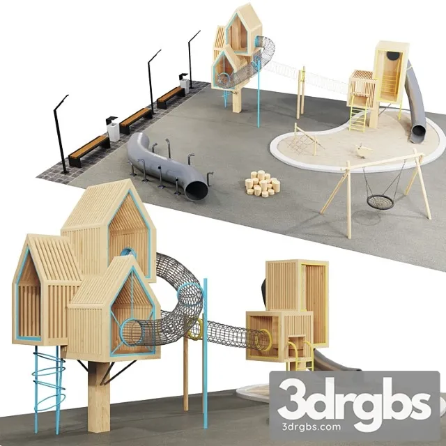 Modern Wooden Playground 1 3dsmax Download
