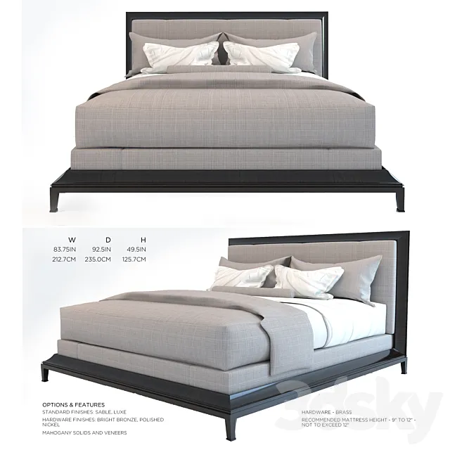 moderne platform bed 3ds Max