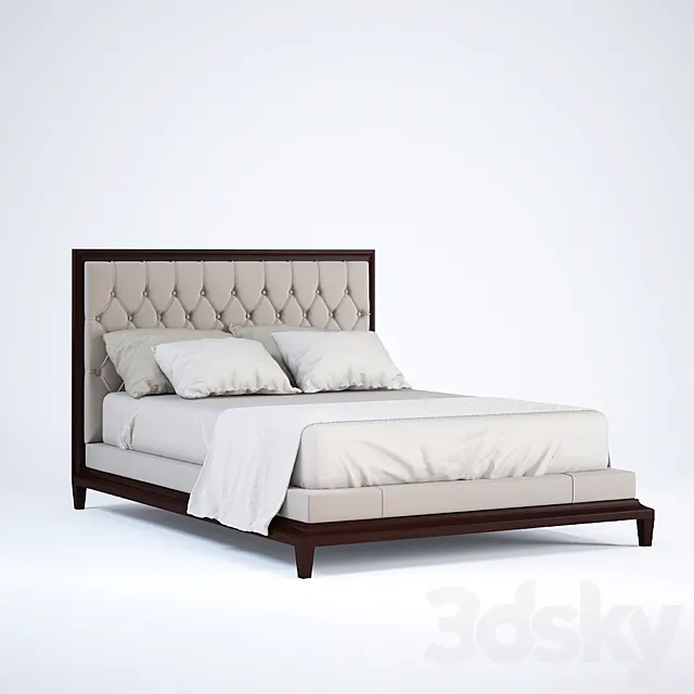 Moderne Platform Bed – Tufted – Baker Furniture 3DS Max Model