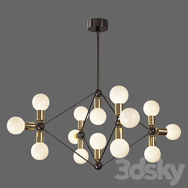 Modo Chandelier 14 Milk Bulb 3ds Max