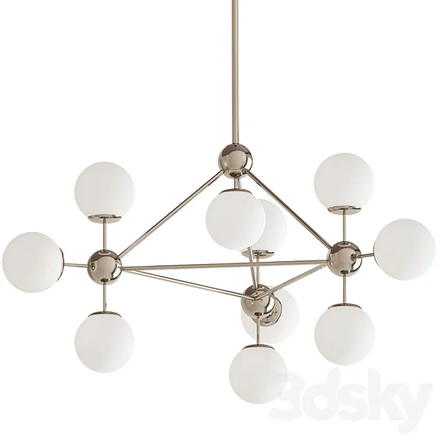 Modo Chandelier White Glass 3ds Max