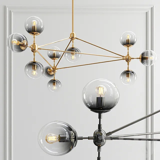 Modo Smoky Glass Chandelier 3ds Max