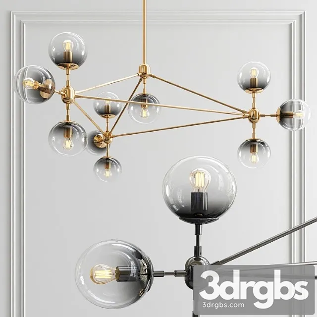 Modo smoky glass chandelier