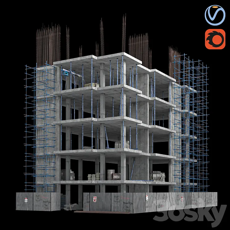 Modular building 09 3DS Max