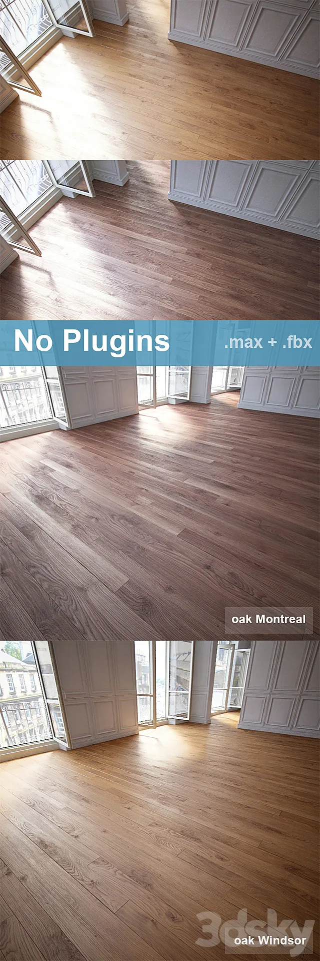 Modular flooring (2 species. without the use of plug-ins) 3DSMax File