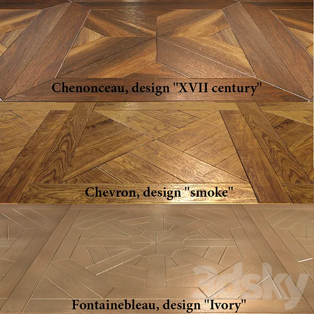 Modular flooring 3 (3 types) 3DS Max Model