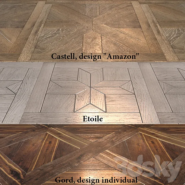 Modular flooring 5 (3 types) 3DS Max Model