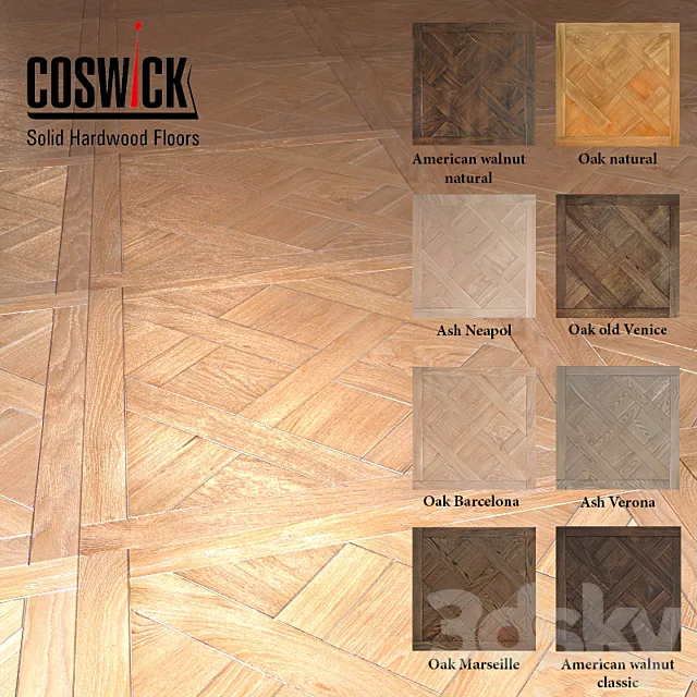 Modular flooring Coswick Versailles (8 colors) 3DSMax File