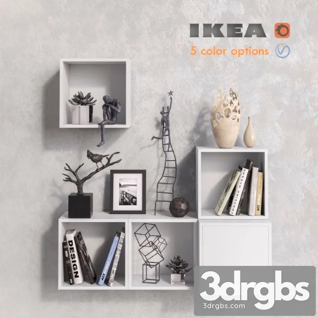Modular furniture Ikea Accessories and Decor Set 3dsmax Download