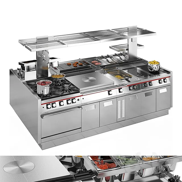 Modular Kitchen Angelo Po ICON9000 3DSMax File
