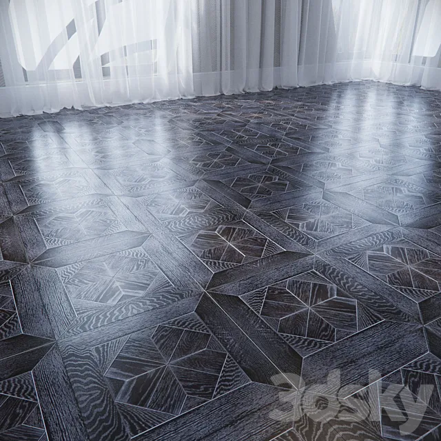 Modular massive oak parquet Romanovsky Sofia 3DS Max Model