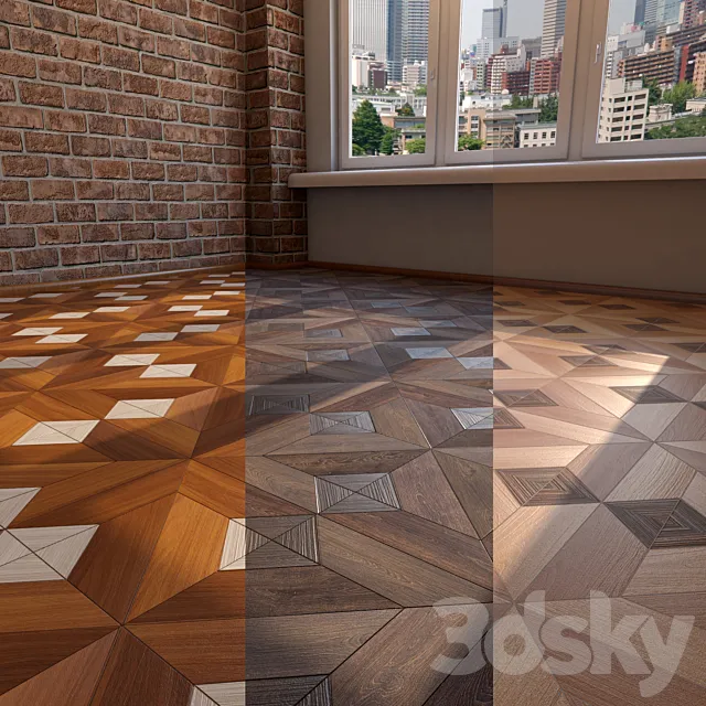 Modular parquet 3DS Max Model