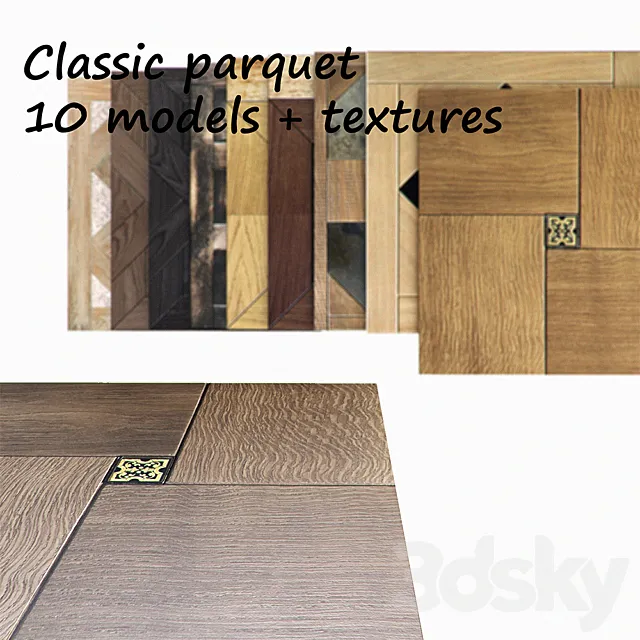 Modular parquet. classic 3DSMax File