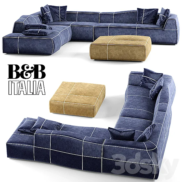 modular sofa b & b bend sofa 3DSMax File