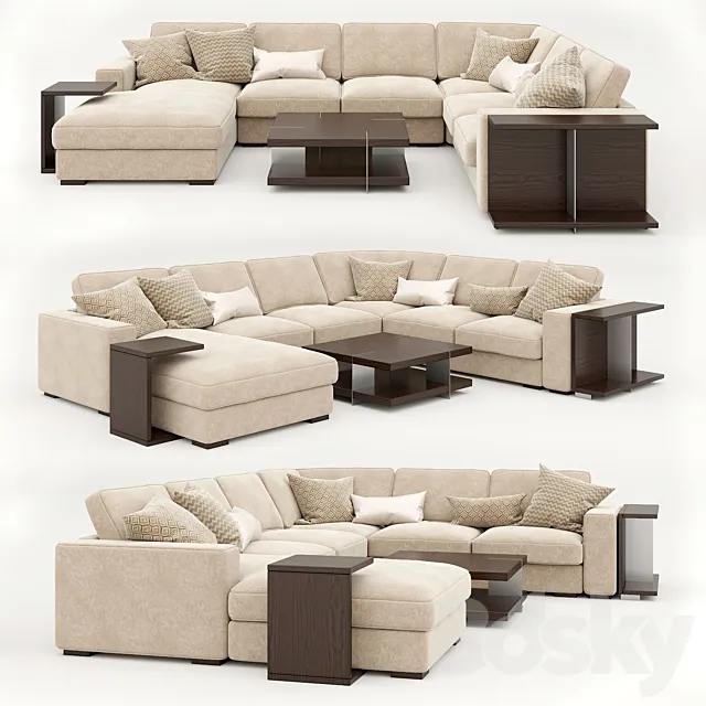 Modular sofa DOMINO 3DS Max Model