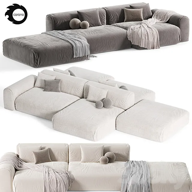 Modular Sofa Eazy Modern By aatom 3ds Max
