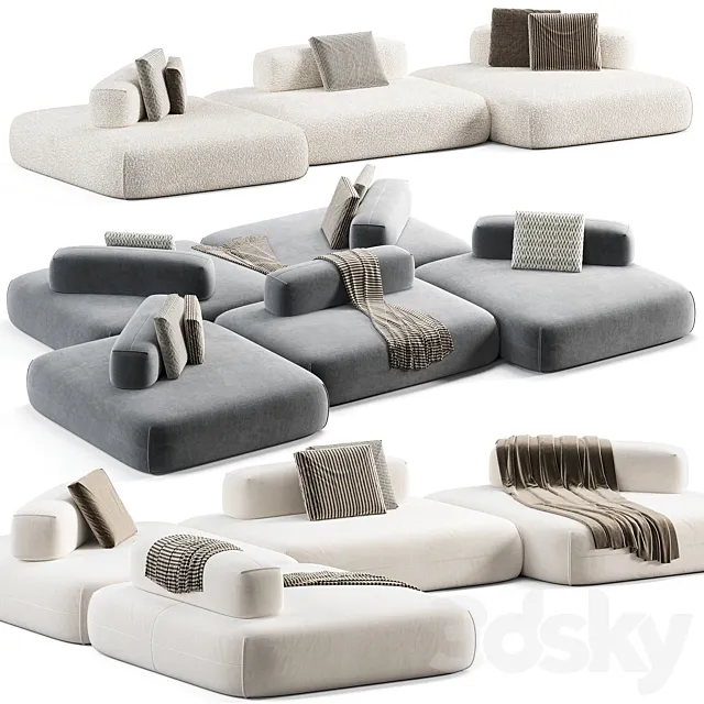 Modular sofa Flow Plus by Aatom 3ds Max