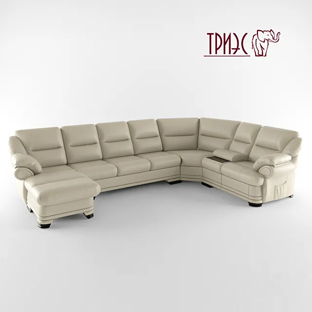 Modular sofa with ottoman and a bar Diana-1 (Factory TRIES) 3DSMax File
