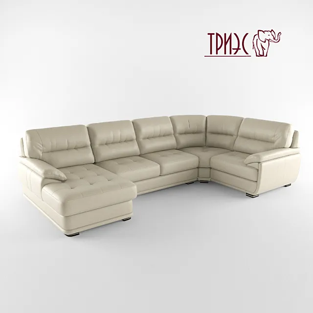 Modular sofa with ottoman and a bar Diana-2 (Factory TRIES) 3DSMax File