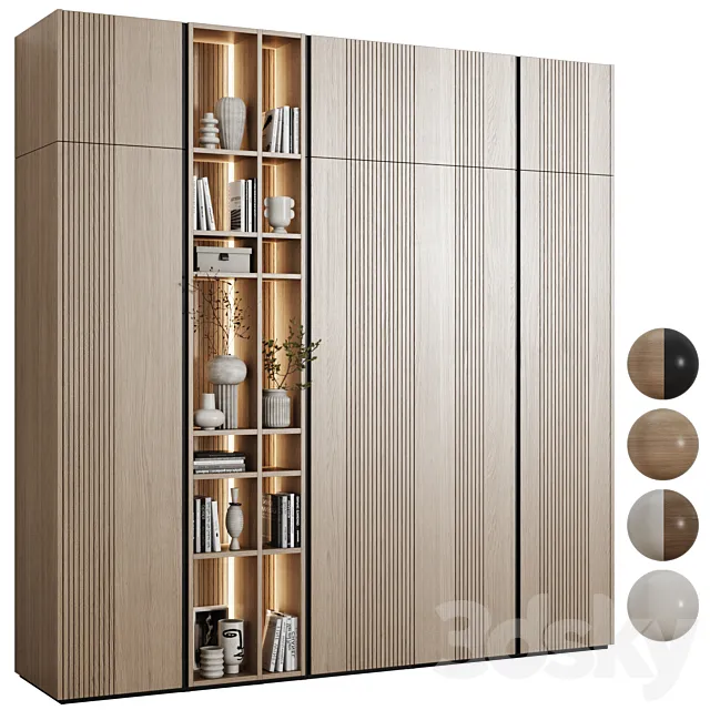 Modular wardrobe in a modern minimalist style 90 3ds Max