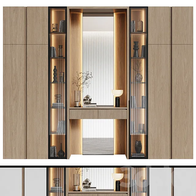 Modular wardrobe in a modern minimalist style 98 3ds Max