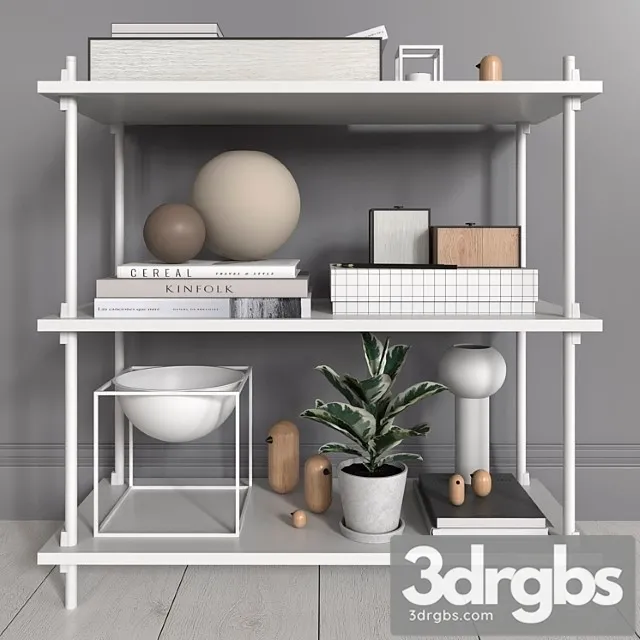 Moebe shelves with decorative filling 2 3dsmax Download