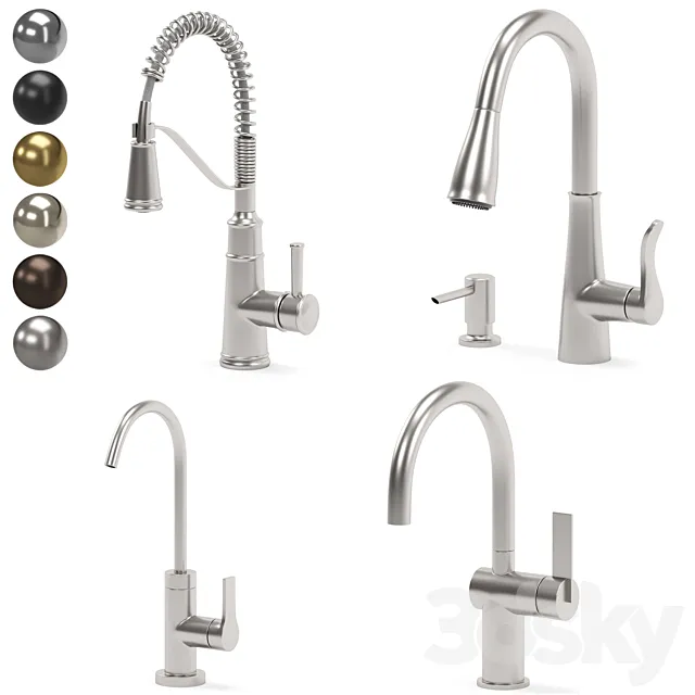 MOEN kitchen faucet collection 03 3ds Max