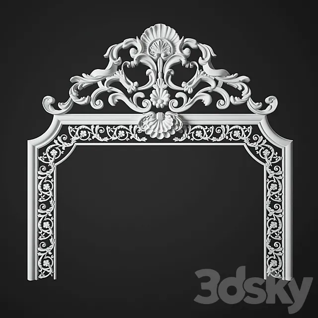 Molding with stucco decoration 2 3DS Max Model