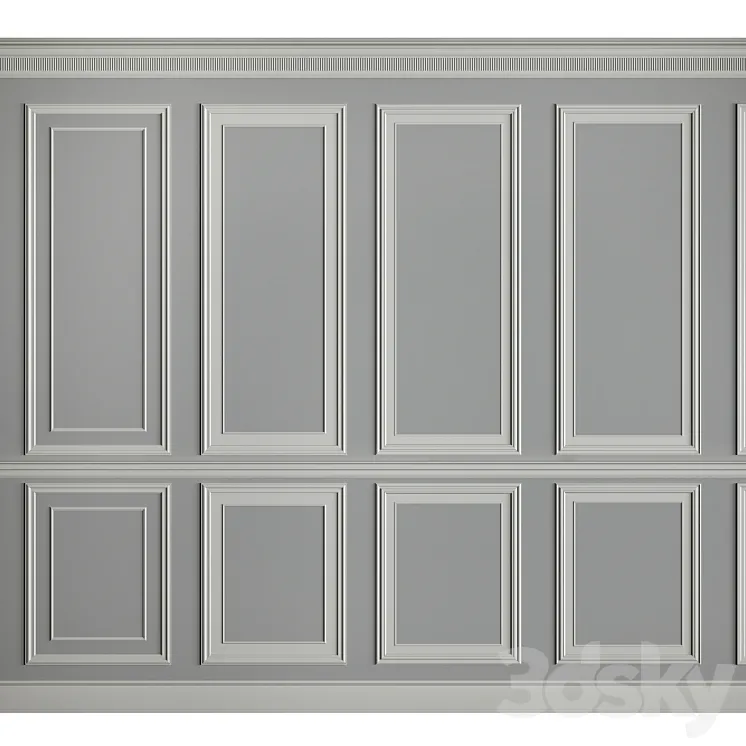 Moldings on the walls 3DS Max