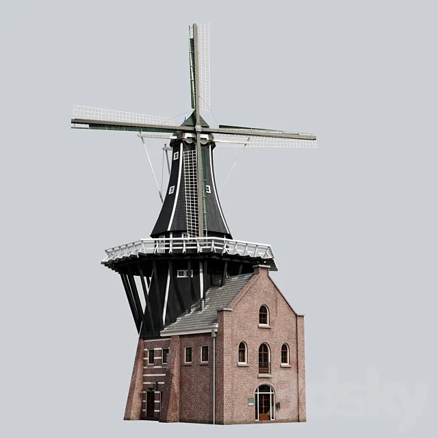 Molen De Adriaan mill 3ds Max