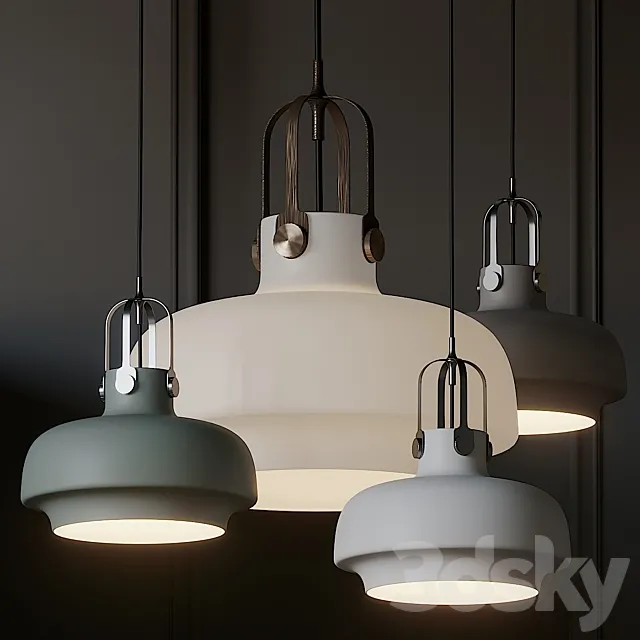 Moleta Munro COPENHAGEN PENDANT LIGHTS 2 Size 3DS Max Model