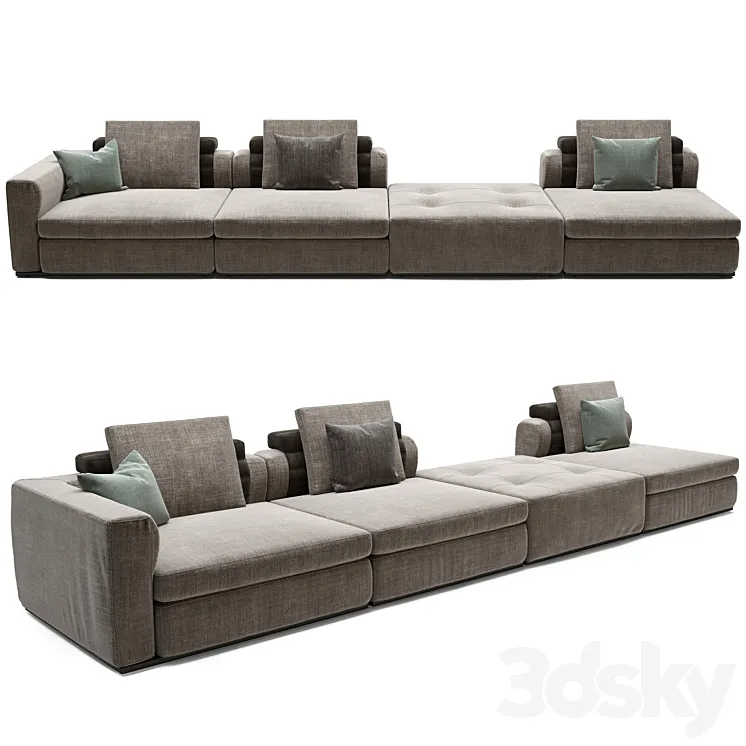 Molteni & C Albert Sofa 3DS Max