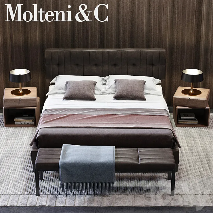 Molteni & C Anton Bed 02 3DS Max