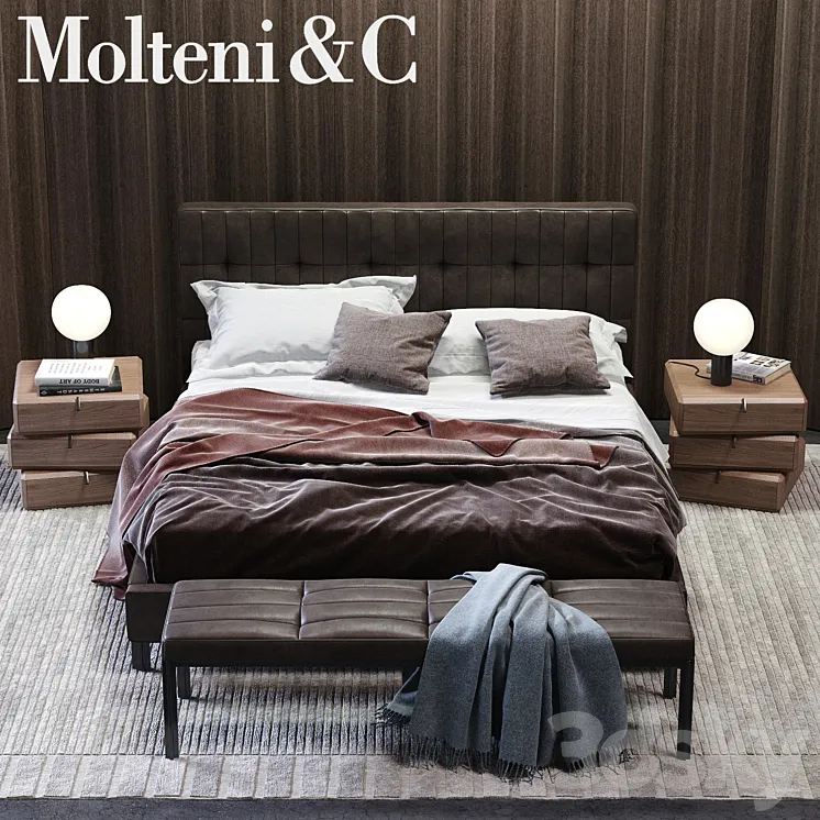 Molteni & C Anton Bed 3DS Max