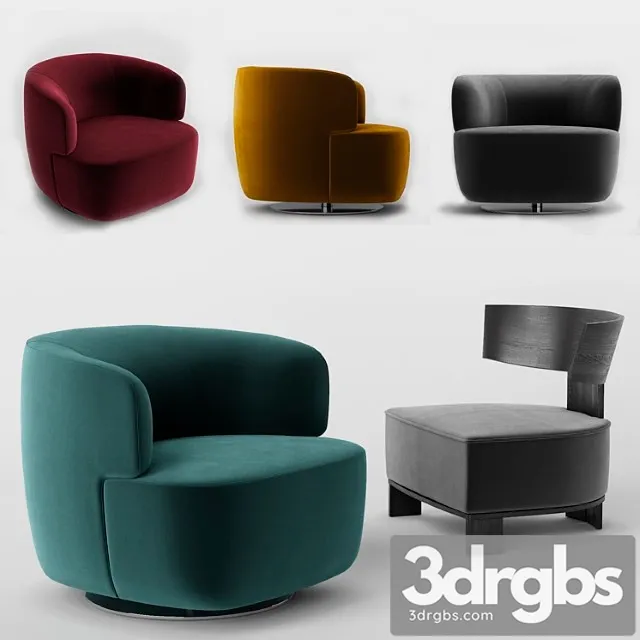 Molteni elain and clipper armchairs