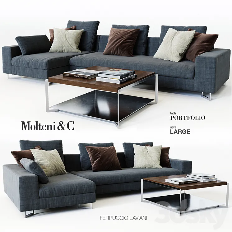 Molteni_Sofa_Large 3DS Max