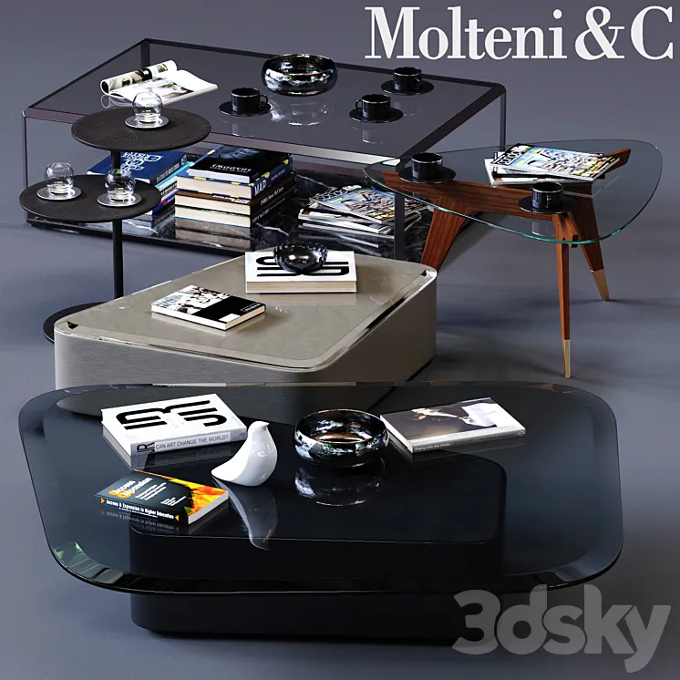 Molteni&C Coffee Tables Set 01 3DS Max