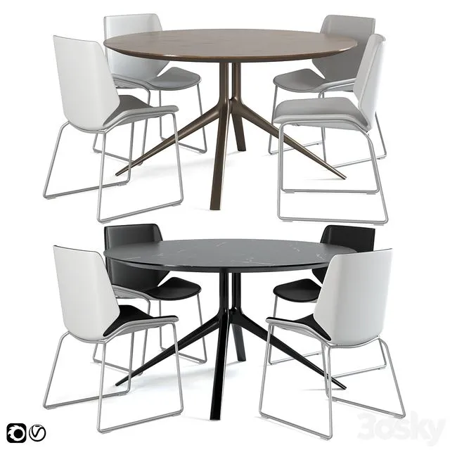 Mondrian poliform set01 3dsMax Model