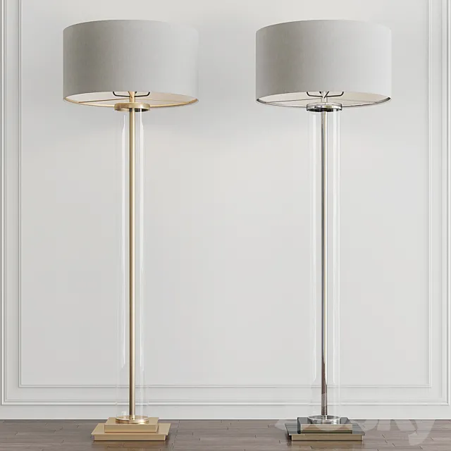 Monette Tall Cylinder Floor Lamp by Uttermost 3ds Max
