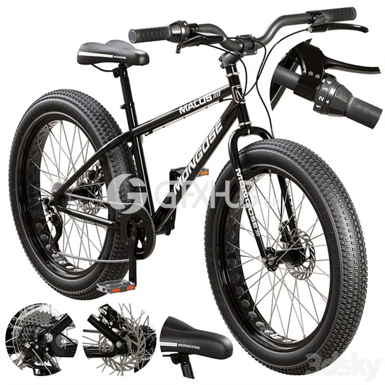 Mongoose Malus Mens and Women Fat Tire Mountain Bike – 3516